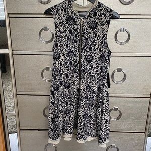 Dex Monochrome Floral Mini Dress